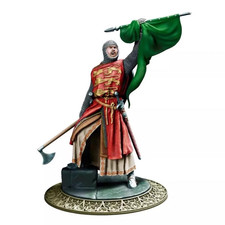 1/24 Scale Medieval Knight Banner Figure Resin Statue Axe Warrior Collectible