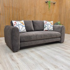 DFS ‘Mazetti' 3 Seater Sofa Neath Chocolate Brown Lizarro Chenille Upholstered