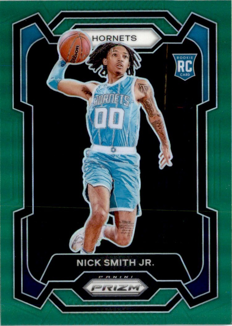 Nick Smith Jr. 2023-24 Panini Prizm Green Prizms #135 Charlotte Hornets