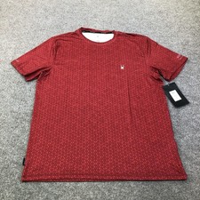 Spyder Rash Guard Shirt Mens Medium Red UPF 30 Swim Quick Dry Surf S627A30