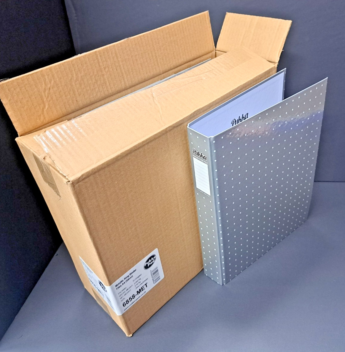BOX of 10x PUKKA QUALITY A4 2 RING 25mm RING BINDER BINDERS FILES FOLDERS SILVER