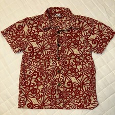 Boys OLD NAVY Hawaiian Aloha Button Up Shirt Floral Resort Wear Vacation SZ 6