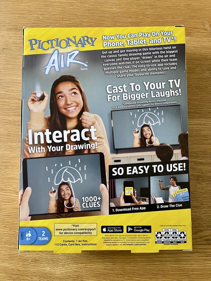 Mattel PICTIONARY AIR Family Drawing Game NEW SEALED - Image 2 of 2