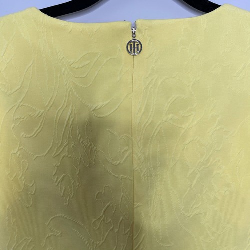 Tommy Hilfiger Sleeveless Sheath Dress Butter Yellow Textured Coastal Preppy 10 - Picture 13 of 13