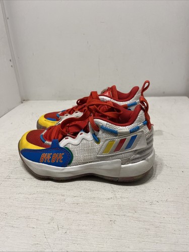 Adidas Kids 13k Lillard LEGO “Bye Bye” Red White Green Blue Yellow Sneakers - Picture 7 of 15