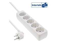 InLine Multi Outlet 5x Shucko White Cable 1.5m Power Strip 1.5m 16451F