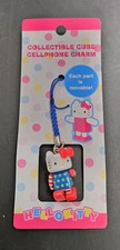 Hello Kitty Phone Charm Robot Stars  Stripes MOVABLE 2010 Sanrio RARE
