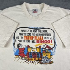 Vintage Donald Trump Plaza Shirt Mens XL (L) BINGO Casino Atlantic City 90s USA