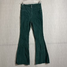 We The Free Women's Size 30 Green Jayde Corduroy High Waisted Flare Pants