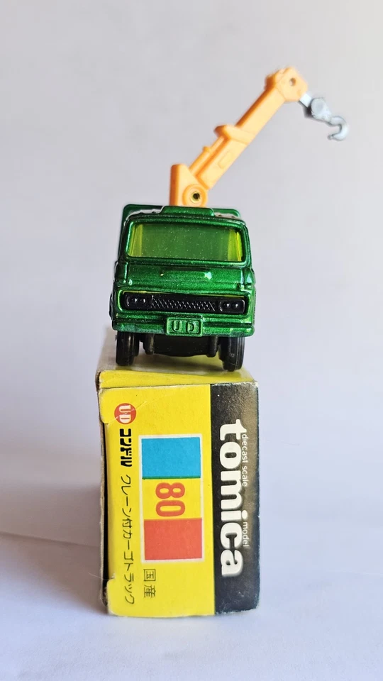 Tomica Caja Negra Nº Camión de carga grúa Condor 80 UD escala 1/104 fundido a presión Japón Foto 3 de 4