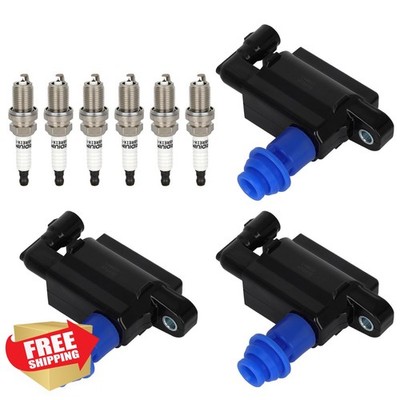 ECCPP 3 Ignition Coils 6 Spark Plugs Lexus IS300 GS300 Supra L6