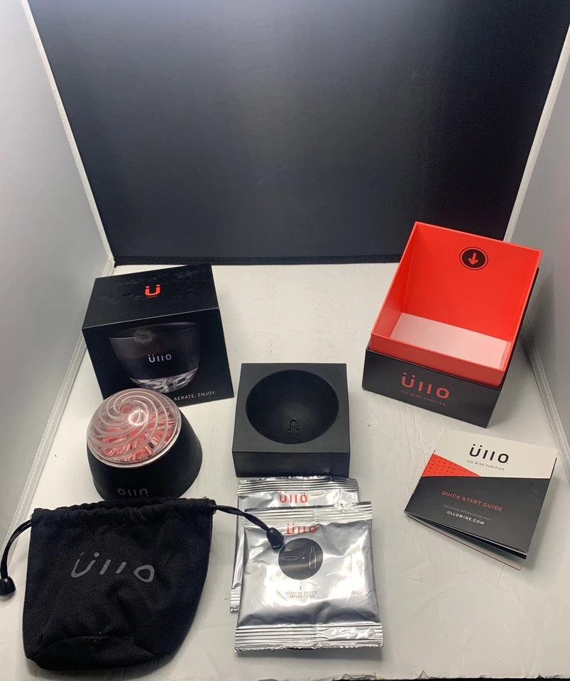 Juego purificador de vino Ullo con 2 filtros de sulfitos aireado negro Foto 2 de 3