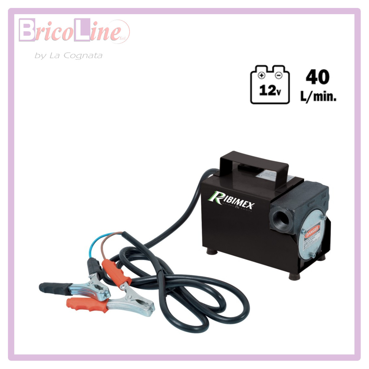 POMPA GASOLIO 12V 140W 40LT/MIN RIBIMEX PRPG12V