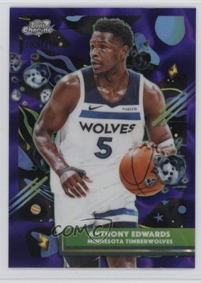 2025 Topps Cosmic Chrome Purple Nebula Refractor /150 Anthony Edwards #165 4k5