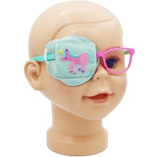 3D Silk Eye Patch for Kids Girls Eye Patch for Glasses Medical Eyepatch f...