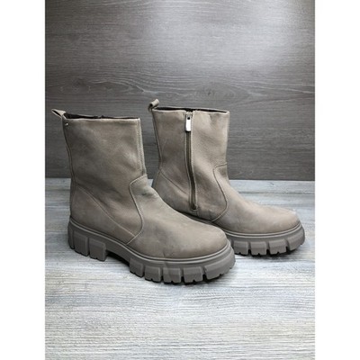 IGI&CO Women s Suede Chunky Tan Boots Made in Italy Size 40