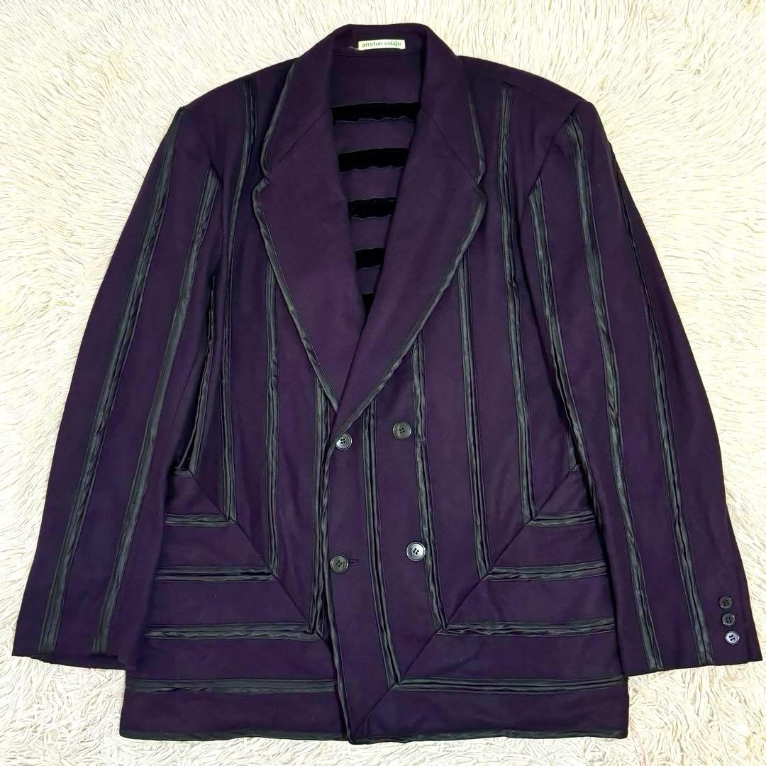 KOHSHIN SATOH Arrston volaju L Tailored Jacket Blue Fabric Good Condition