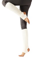 Women Stirrup Leg Warmers 16.9 Inch Knitted Ribbed Stretchy Ankle Socks Gym