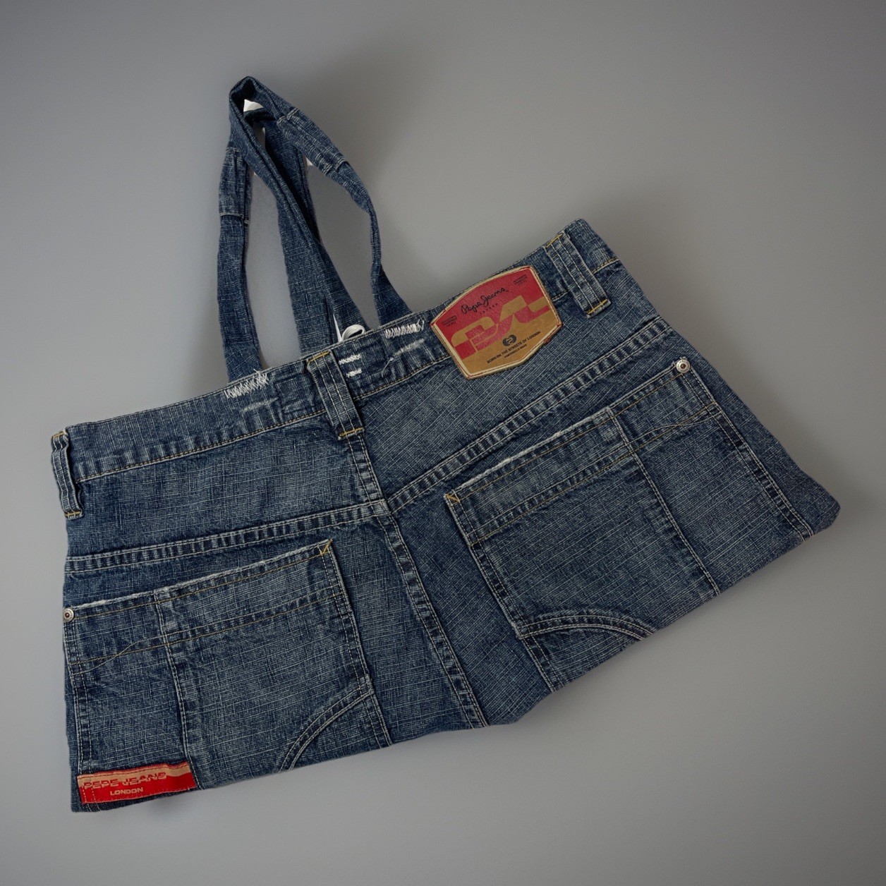 Bolso de mezclilla personalizado vintage Y2K Pepe Jeans London único en su clase