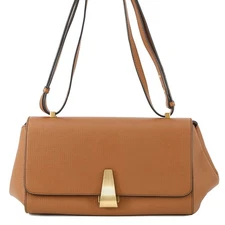 Bottega Veneta Angle Palmellato Shoulder Bag Leather Camel 576143