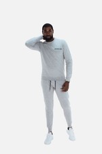 Men's Light Grey Urban Tracksuit Set Hoodie Joggers Casual Streetwear