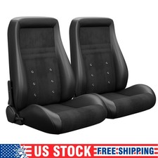 Pair Racing Bucket Seats W Sliders For Cadillac Seville Deville Eldorado