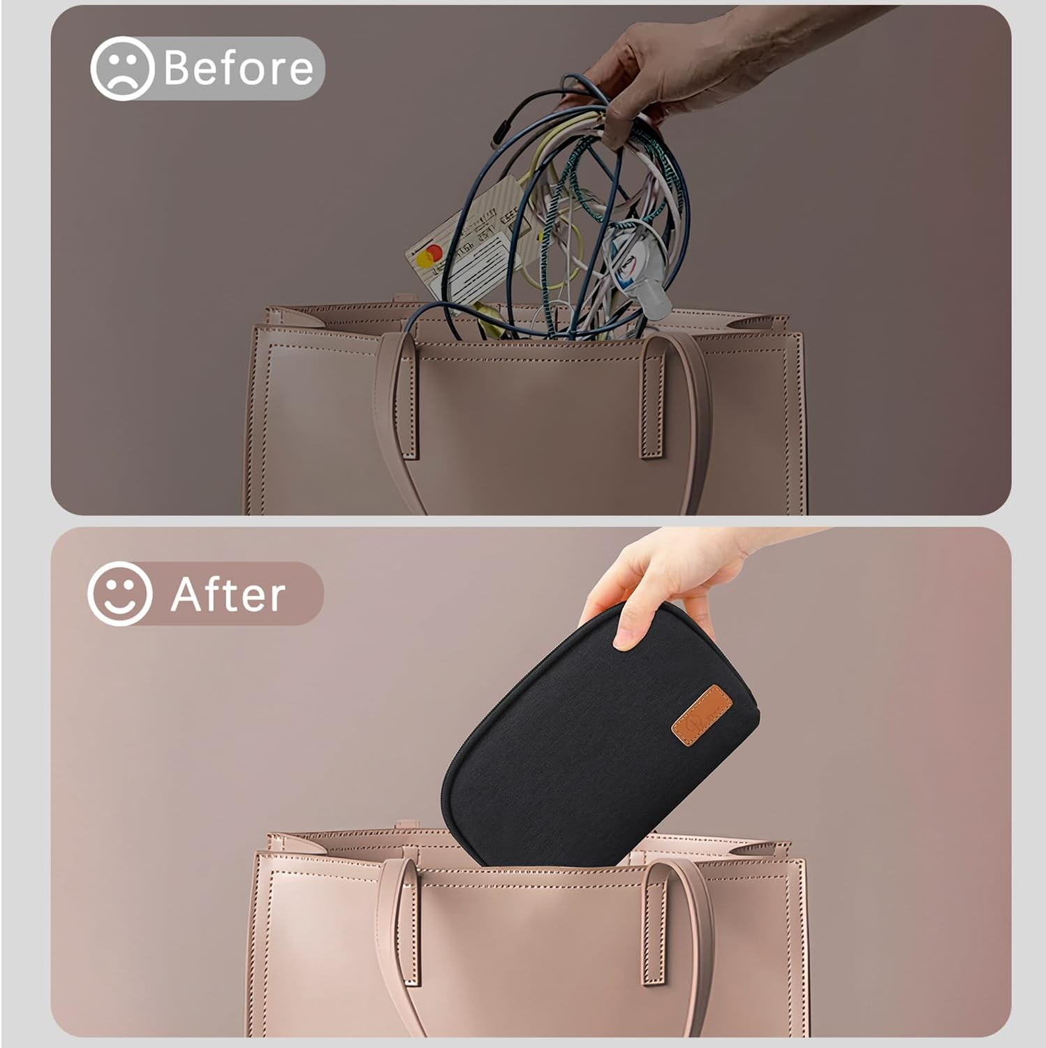 E-Tree Small Tech Pouch, Electronics Accessories Storage Bag, Travel... 