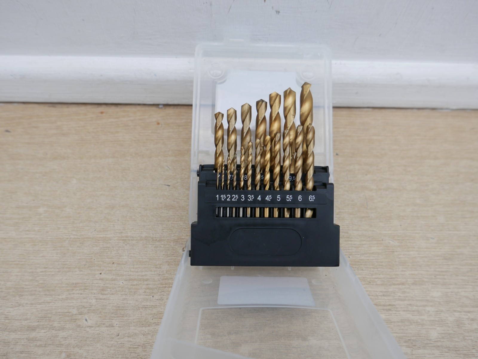 TOOLPAK TIN-SET19 19PCE TIN COATED HSS JOBBER DRILL BIT SET 1mm to 10mm