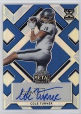 2022 Leaf Metal Draft Blue Prismatic 2/30 Cole Turner #BA-CT2 Auto 0n8