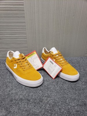 Converse Men Skate Shoe 7.5 Sunflower Gold Louie Lopez Pro Low Suede Sneaker