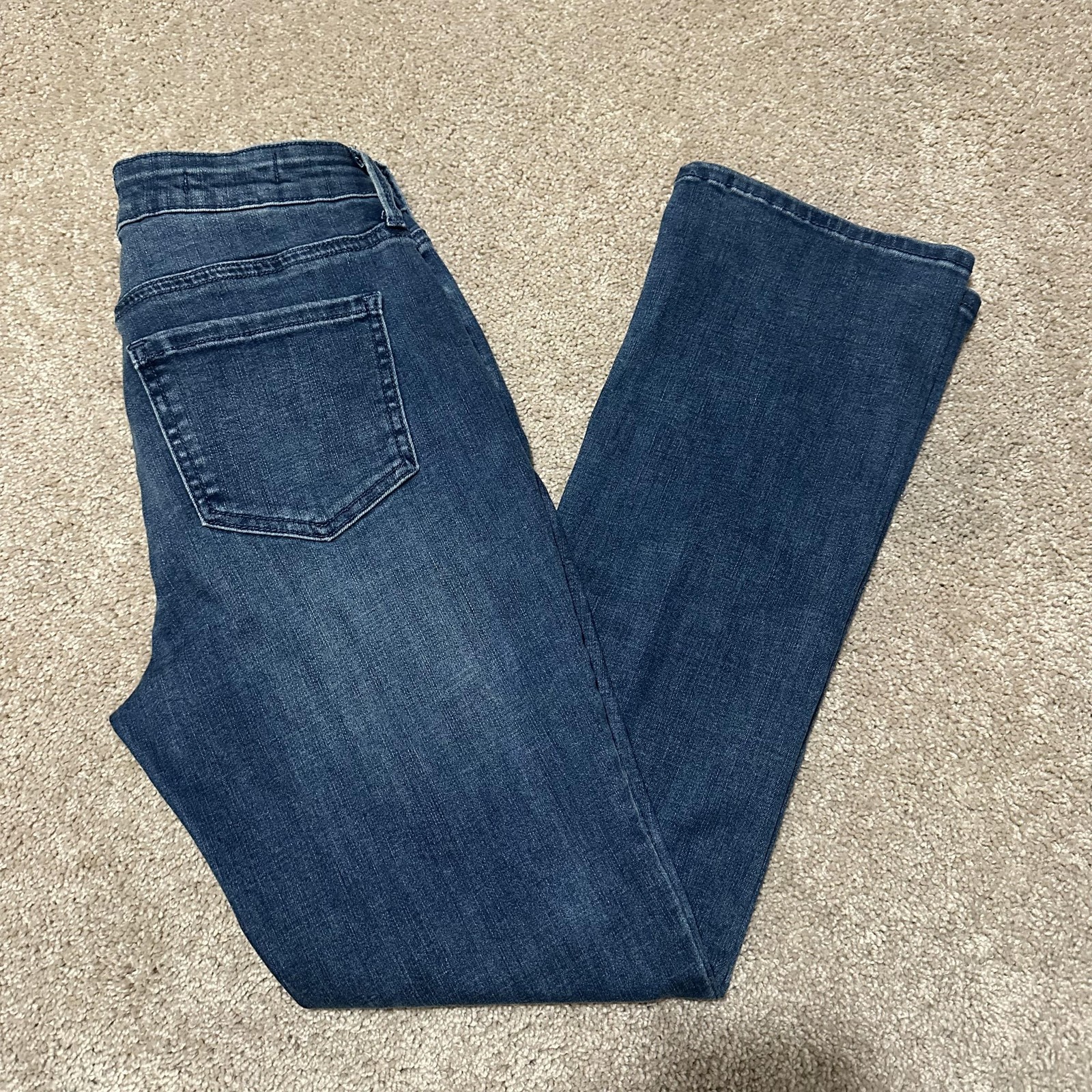 Womens 0p Blue Medium Wash Denim Bootcut 28.5 Inseam