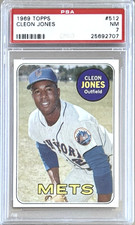 1969 TOPPS #512 CLEON JONES METS PSA 7 NM