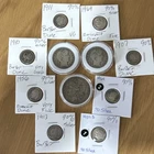Morgan Dollar, Barber half dollars,US Silver Dime Barber & Roosevelt Dimes mixed