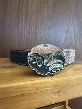 Vtg 1990 Harley-Davidson Belt Buckle The Legend Lives On Siskiyou Buckle Co USA