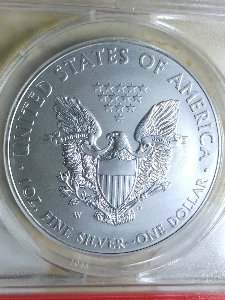 💥 Low Mintage ANACS - SP70 2014 W WEST POINT MINT SATIN FINISH Silver Eagle  - Image 3 of 4