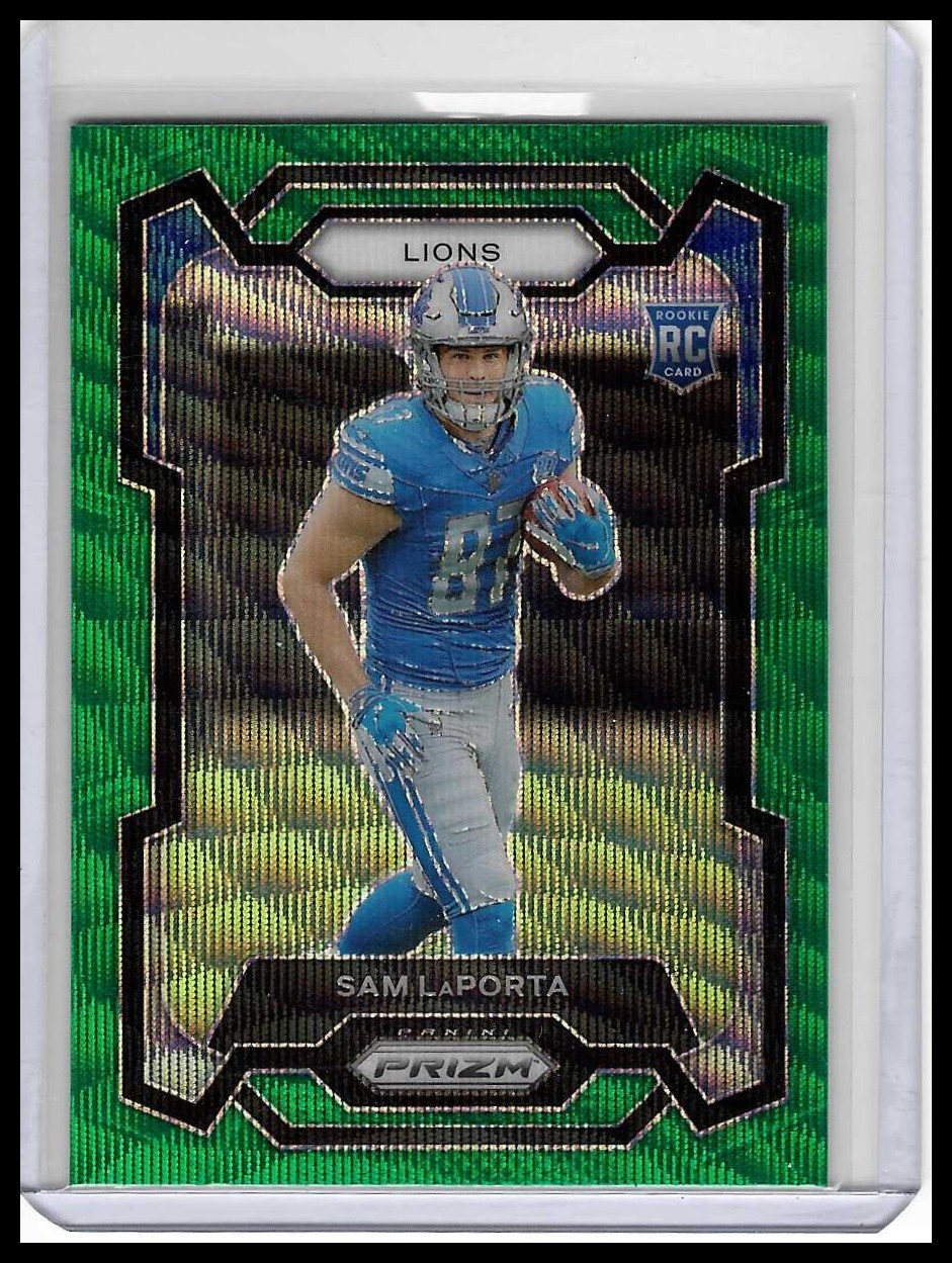 2023 Panini Prizm #332 Sam LaPorta Green Wave