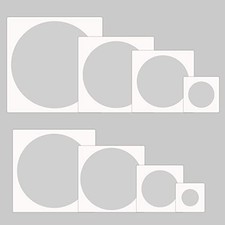 Large Circle Stencil for Painting,Reusable Plastic 8 Pcs Circle Templates Ste...