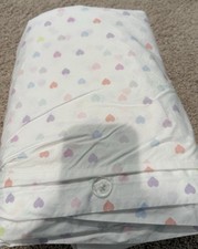 Pottery Barn Kids Duvet Cover Twin, White/Hearts