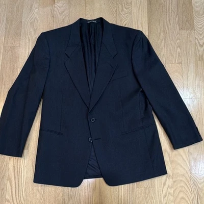 Mani Giorgio Armani Men's 42R Blue Gray Blazer Jacket Wool Italy 2 Button