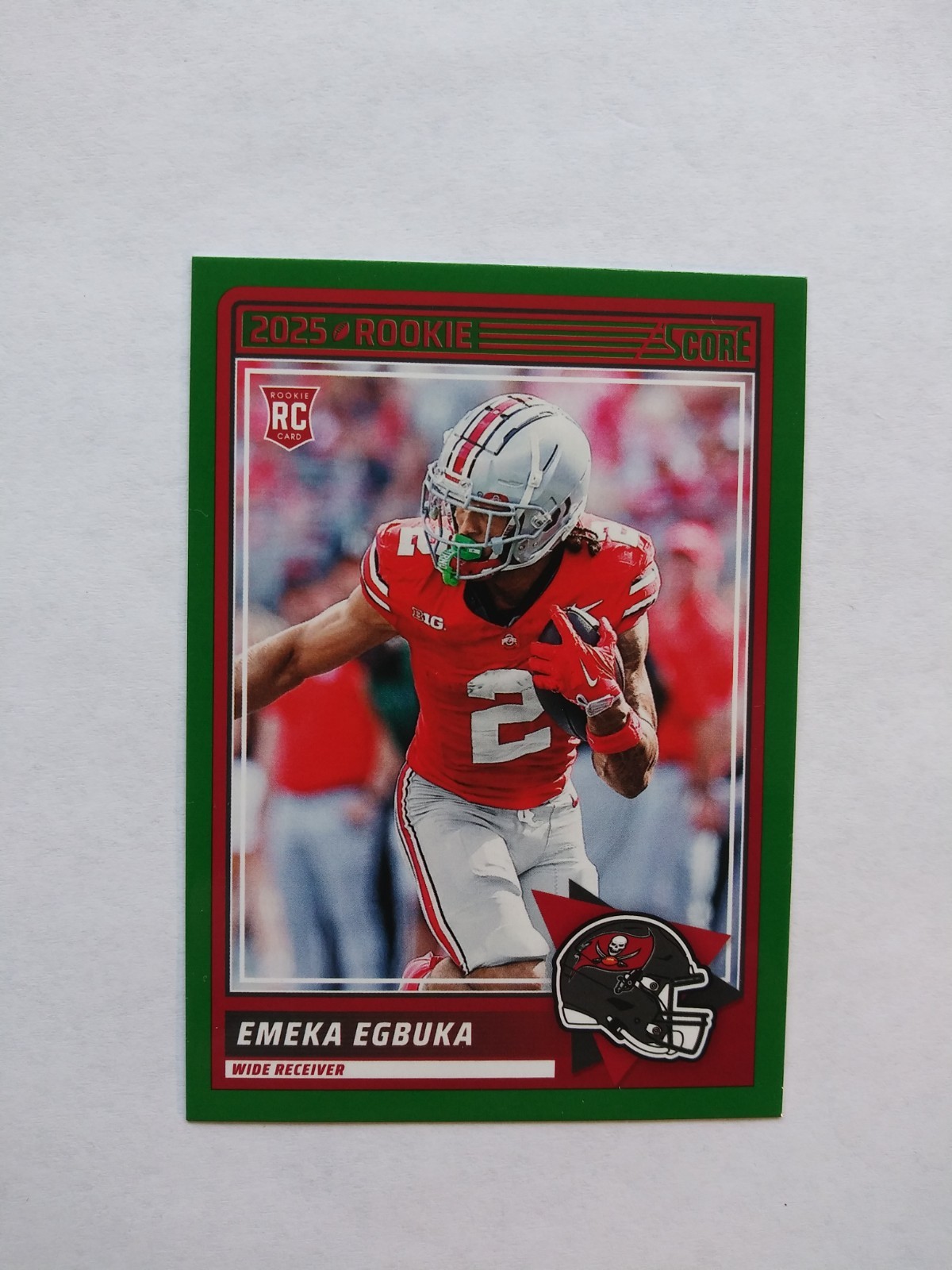 Emeka Egbuka - 2025 Panini Score "Green" #2 (RC) Tampa Bay Buccaneers