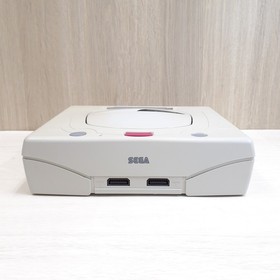 Sega Saturn white console with 6 games, memory & 2 controllers tested Japan