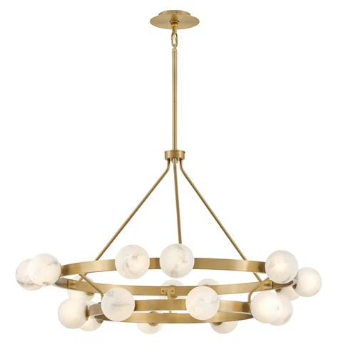 Fredrick Ramond FR41905 Selene 18 Light 48"W Ring Chandelier - Brass - Picture 6 of 8