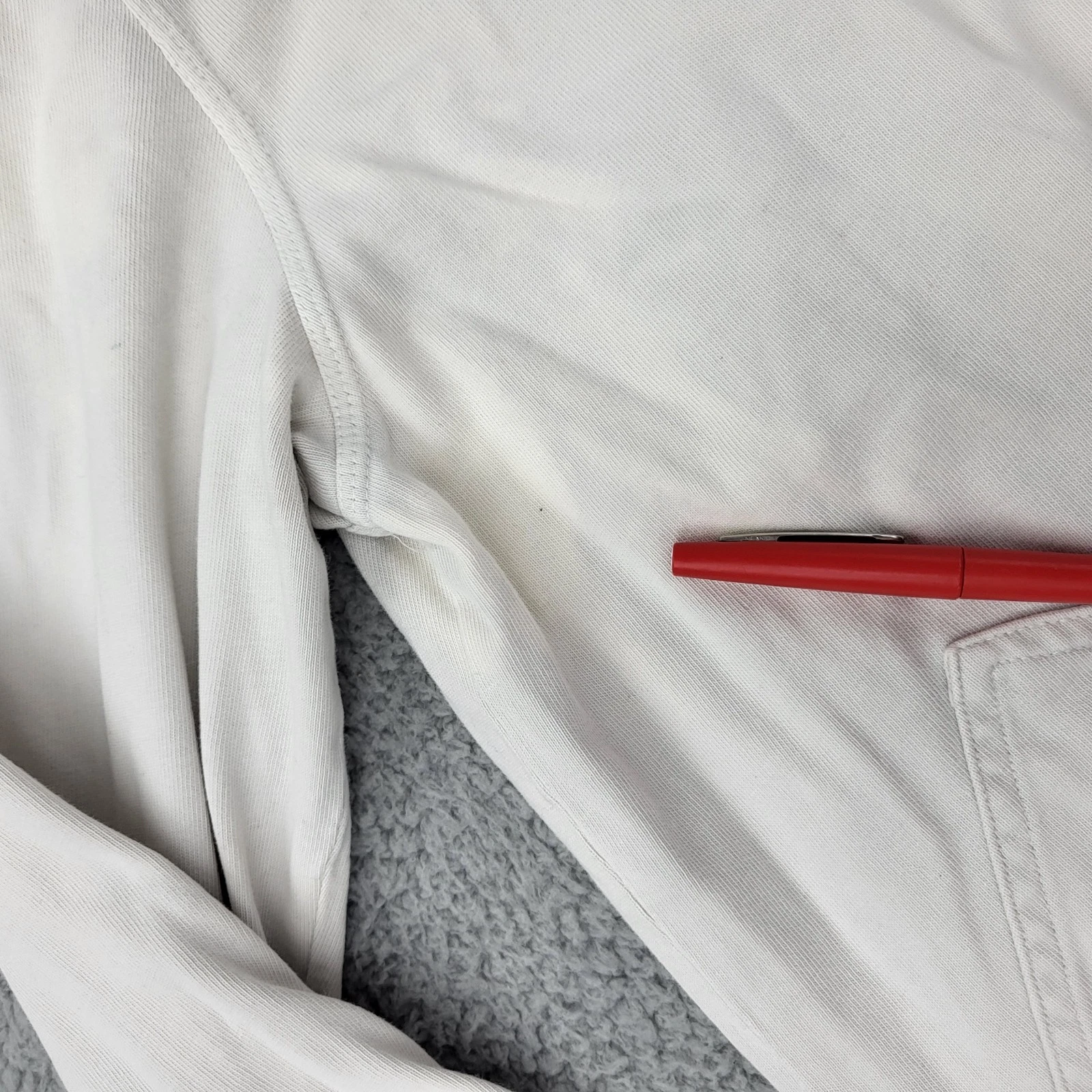 Converse Track Jacket Mens XL White Full Zip Pockets image 8