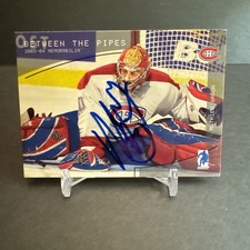 2003 In The Game BETWEEN THE PIPES AUTO (HAND)  #141 Mathieu Garon CANADIENS NM