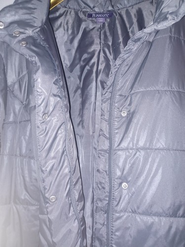 Puffer Mantel 4x Roamans silber/grau lang Damen ohne Kapuze 34/36 - Bild 5 von 8