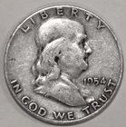 1954-D FRANKLIN HALF DOLLAR - Very Fine - #4884EB