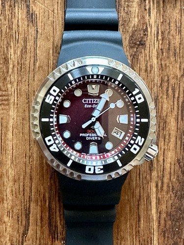 Citizen Promaster BN1024-01Z Eco-Drive 300M Diver Red Dial Sapphire Full Kit