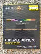 Corsair Vengeance RGB PRO SL (2 x 32gb) 64GB DDR4 3600mhz Dual Channel RAM Kit