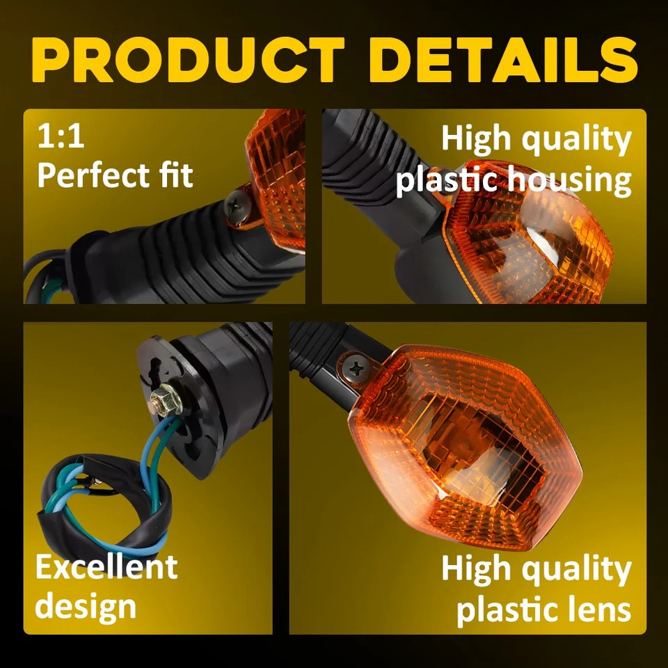 Luces intermitentes ámbar intermitentes de señal de giro para motocicleta Suzuki SV 650N DL650 Foto 3 de 4