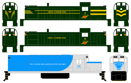 K4 HO Scale Decals Lehigh and Hudson River ALCO Hood Diesel - 第 3/3 張圖片